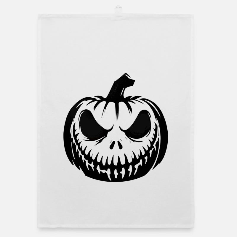 Pumpkin Ghost Halloween Organic dish towel