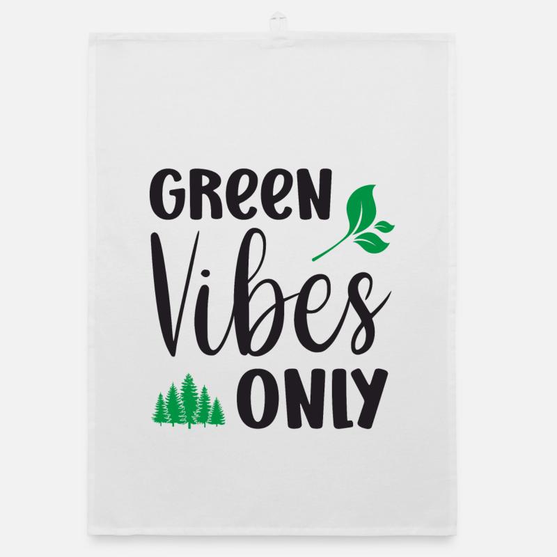 Green Vibes Only Organic dish towel