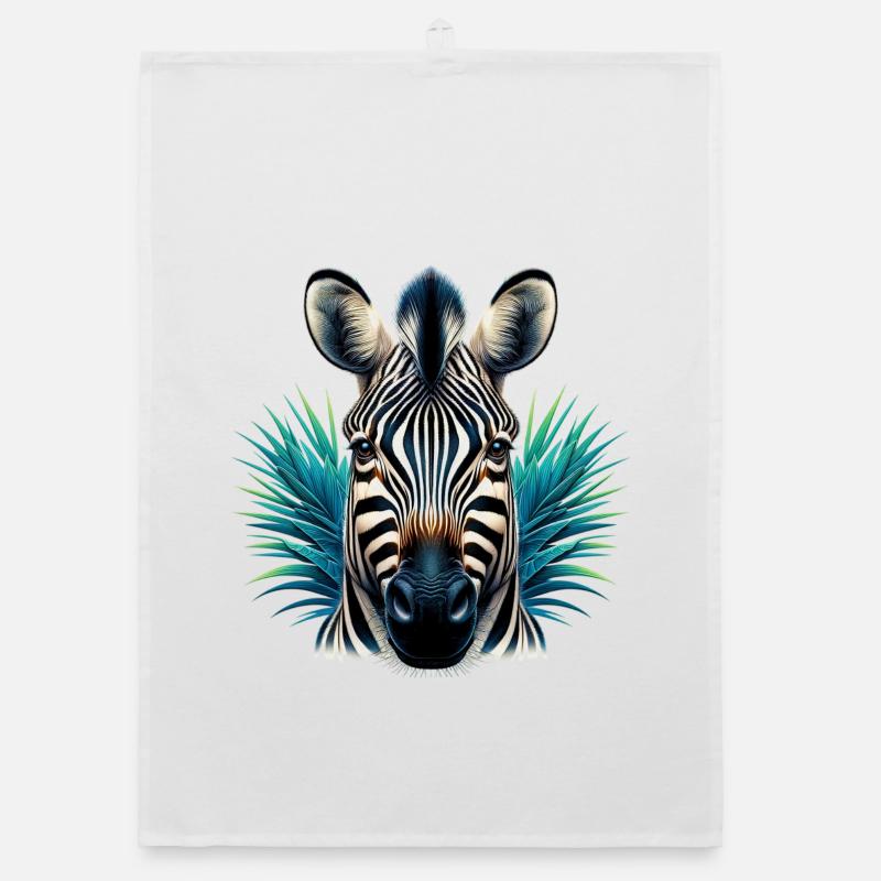 Zebra - Organic Geschirrtuch - Weiß