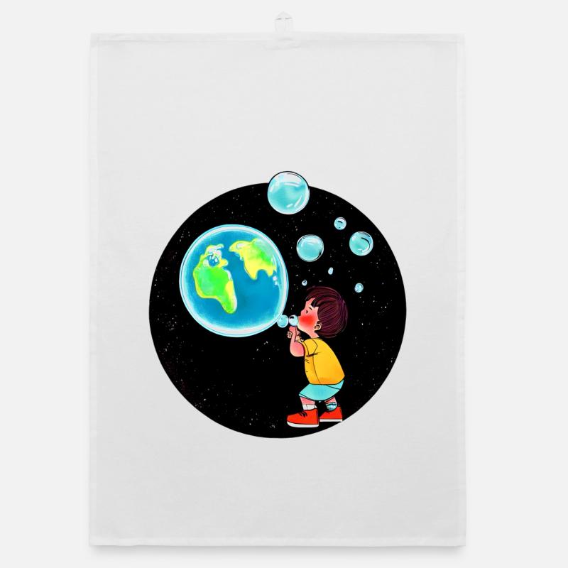 Planet Erde Organic Geschirrtuch