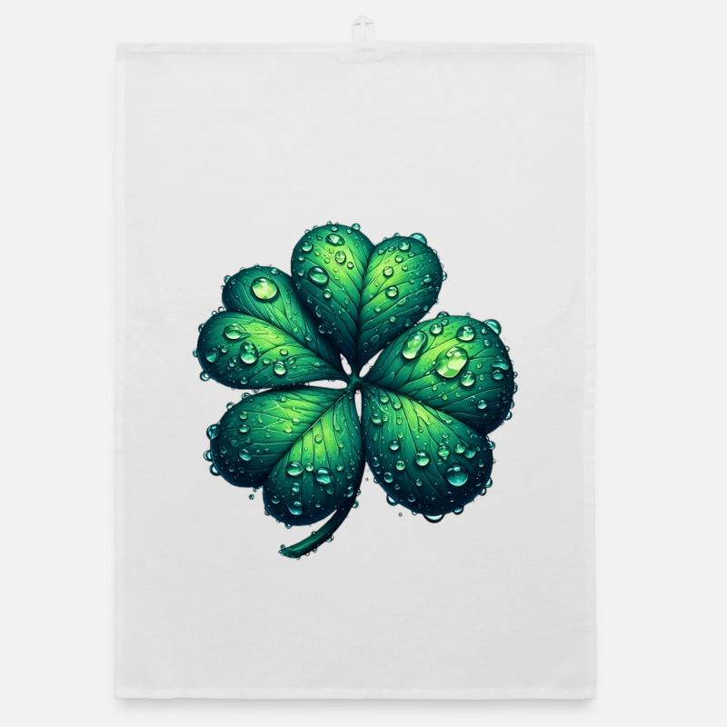 Four-leaf clover Organic dish towel