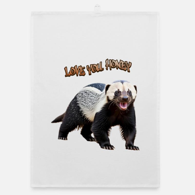 Honey Badger - Honigdachs Organic Geschirrtuch
