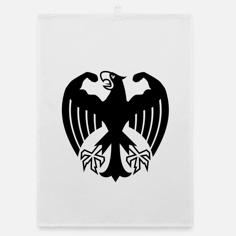 Fitness eagle with muscles Organic dish towel
