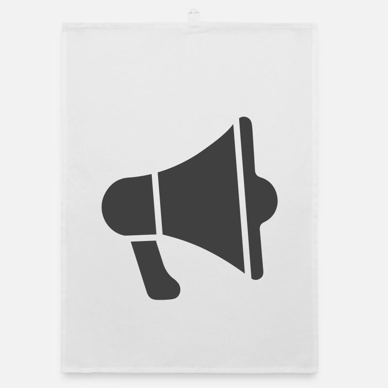 Megaphon-Symbol Organic Geschirrtuch
