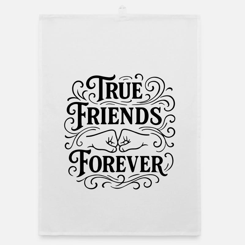 Treue Freunde Faustschlag Organic Geschirrtuch