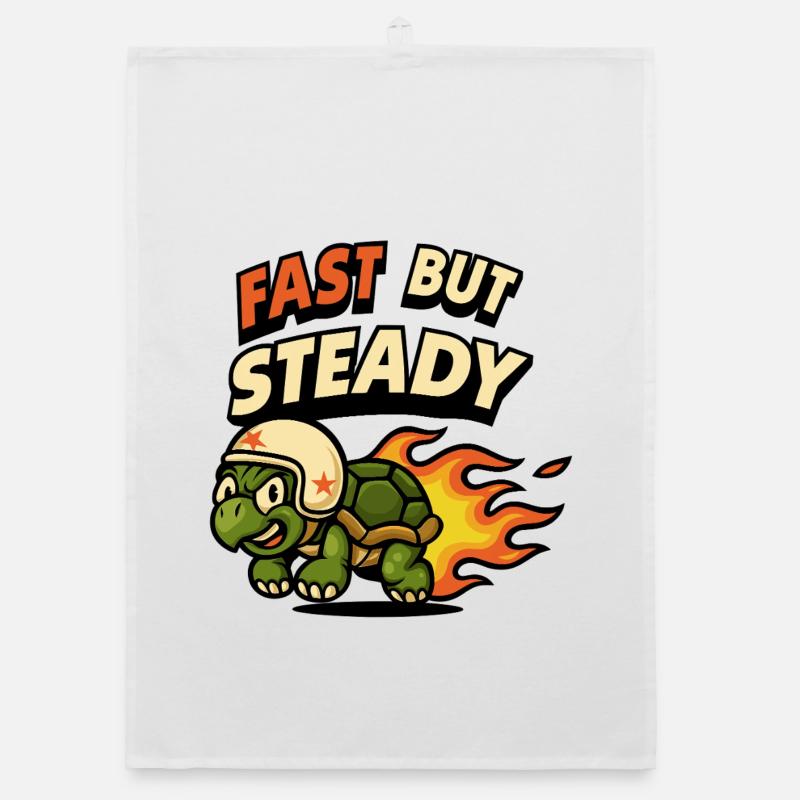 Fast yet durable turtle design Organic dish towel