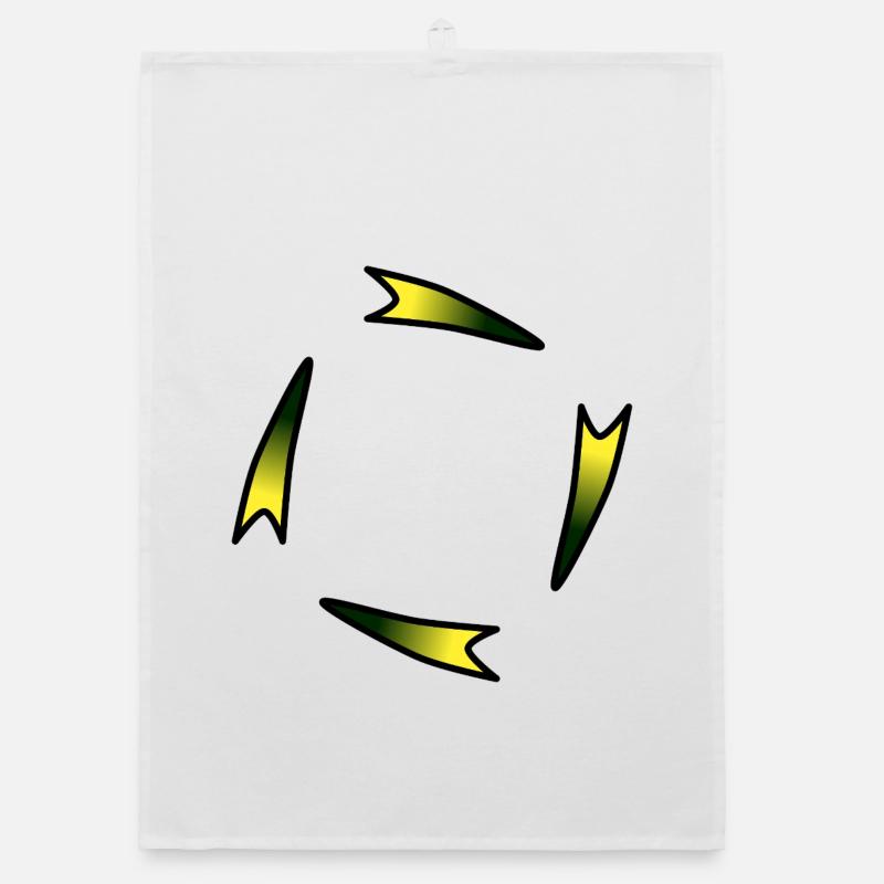 Luminous Corner Ribbons Abstract Organic dish towel