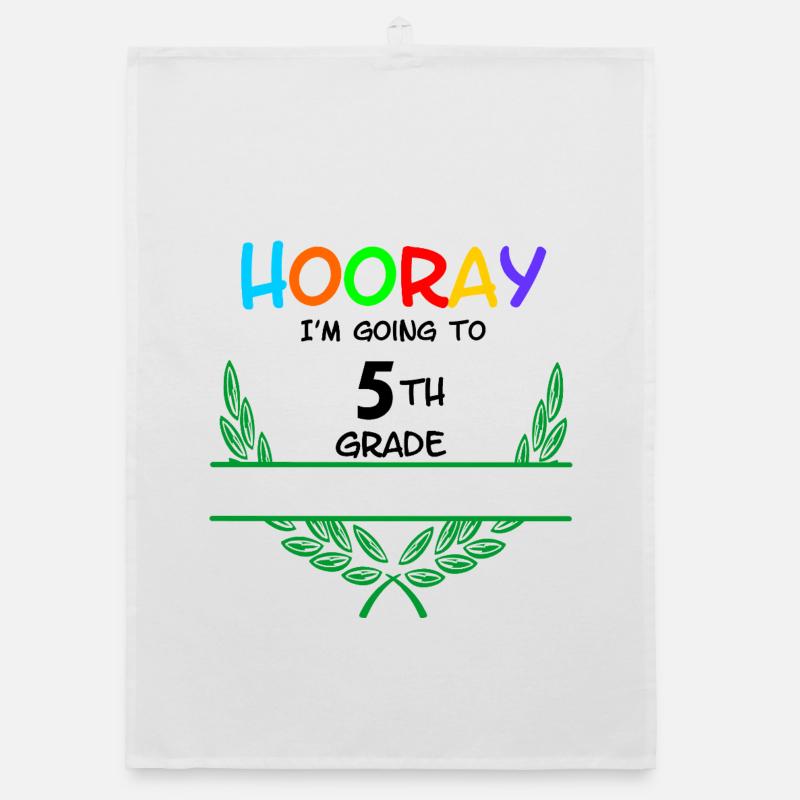 Title: Hooray I'm going to 5th grade - Namespace Organic dish towel