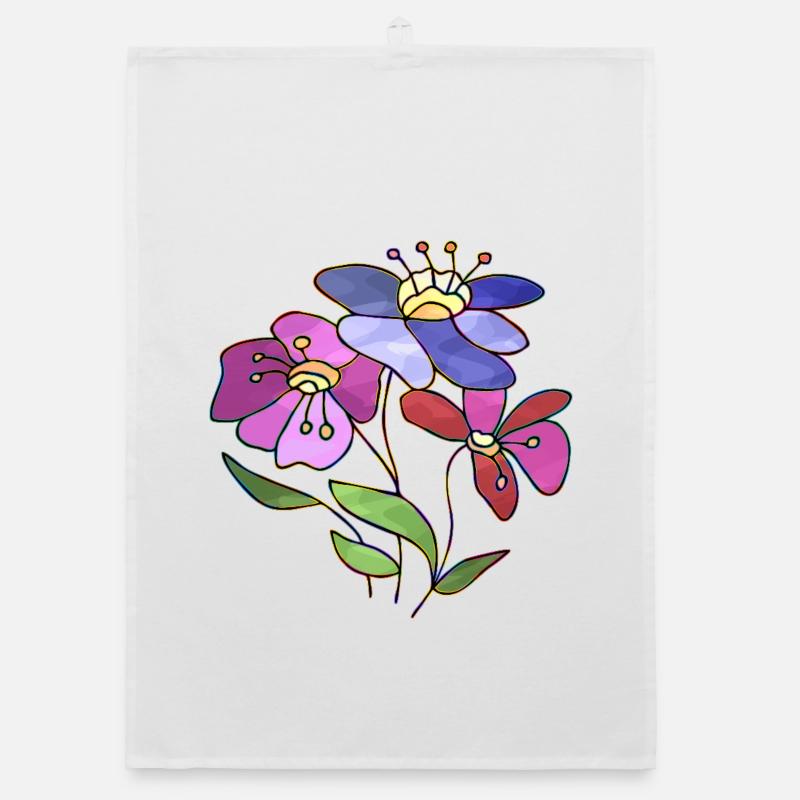 Blumen Organic Geschirrtuch