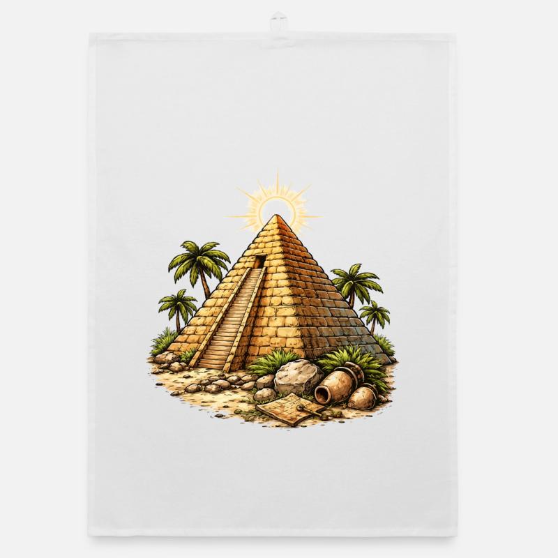 Pyramide Tempel Organic Geschirrtuch