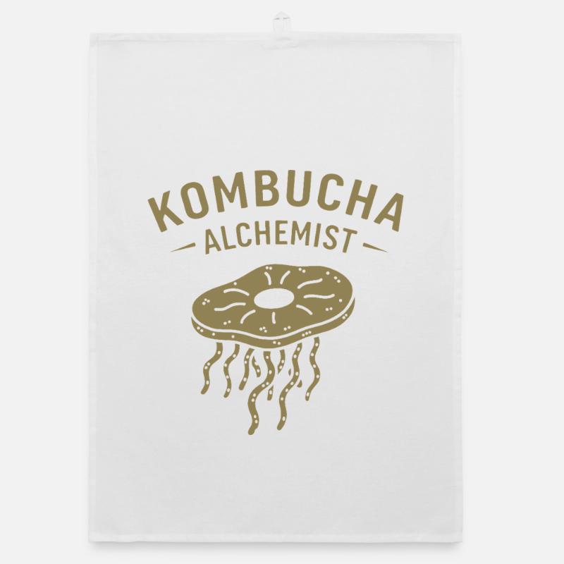 Minimalist Kombucha Alchemist Fermentation Organic dish towel