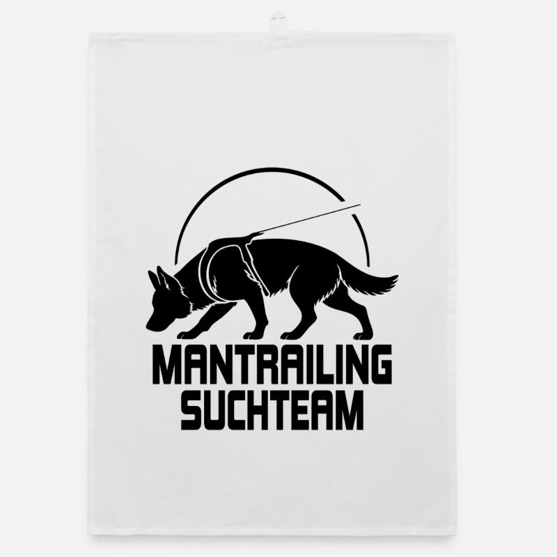 Deutscher Schäferhund Mantrailing Suchteam Hunde Organic Geschirrtuch