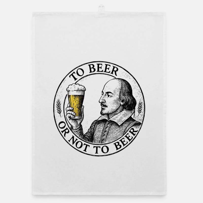 Bier oder nicht Bier Organic Geschirrtuch