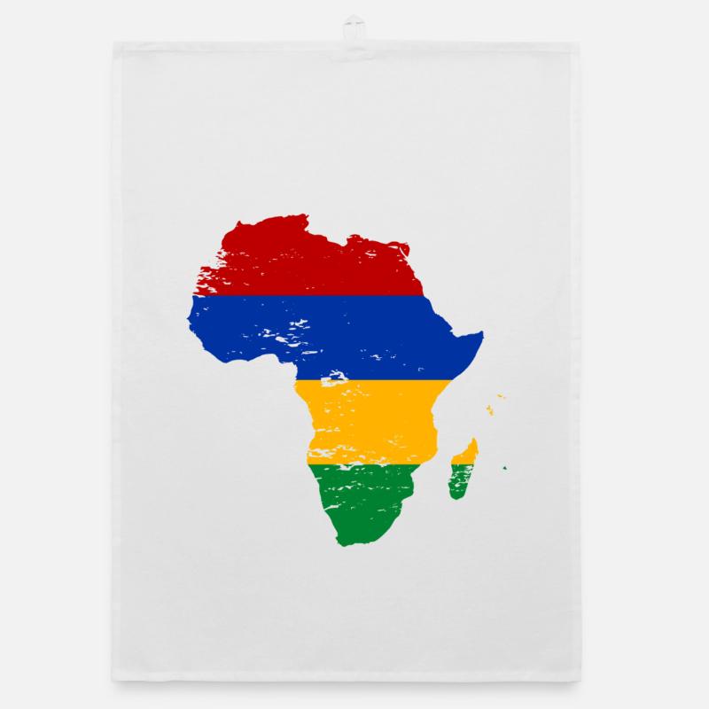 Drapeau Maurice Afrique Torchon bio