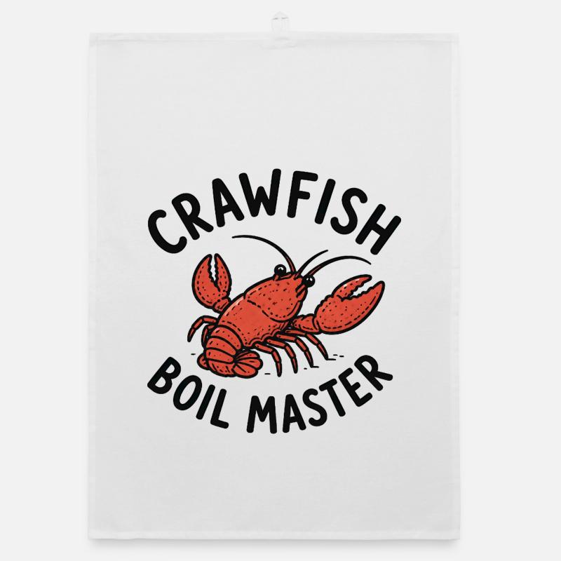 Crawfish Boil Master Funny Men Crawfish Organic dish towel