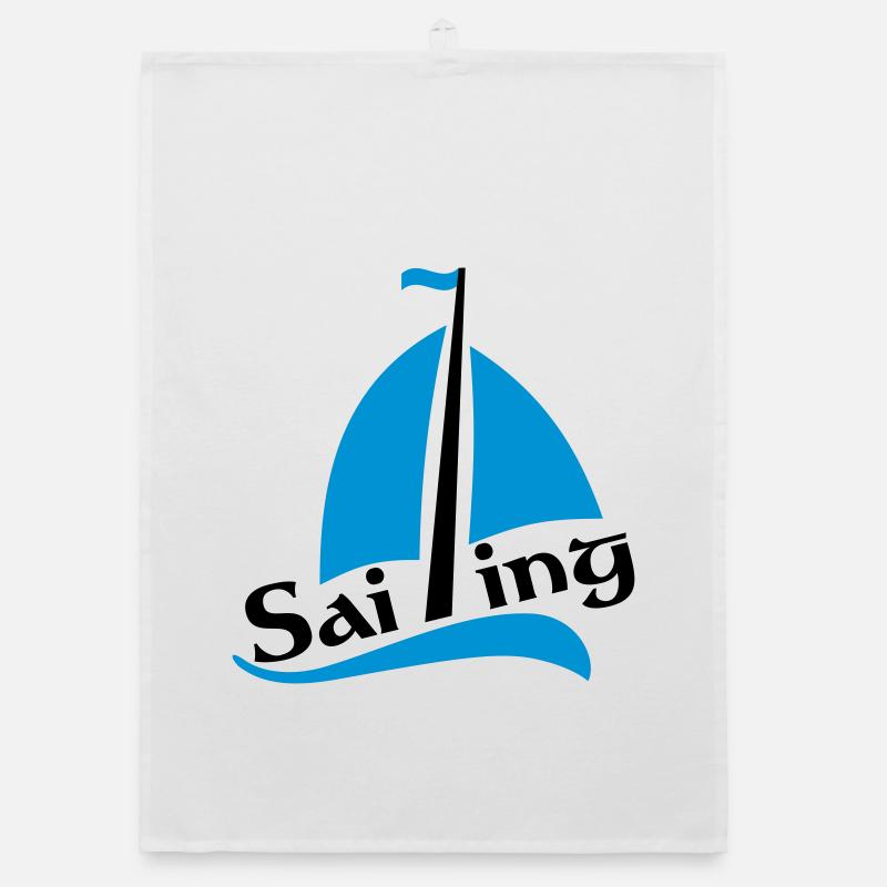 Segelboot Organic Geschirrtuch