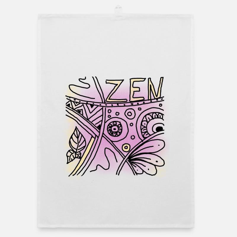 Zen - Torchon bio - blanc