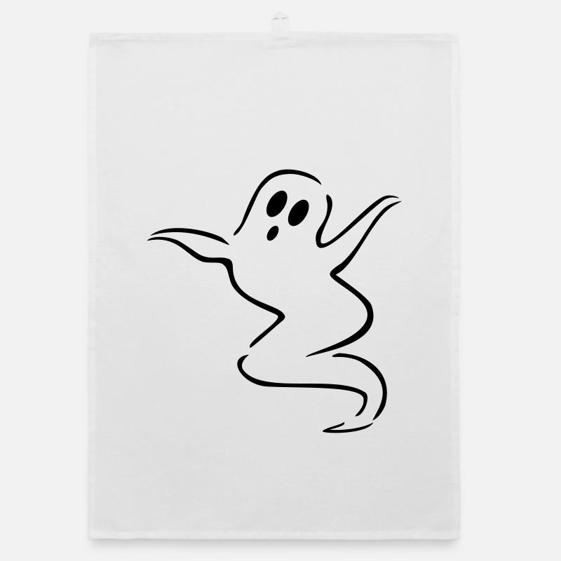 gespenst geist halloween Organic Geschirrtuch