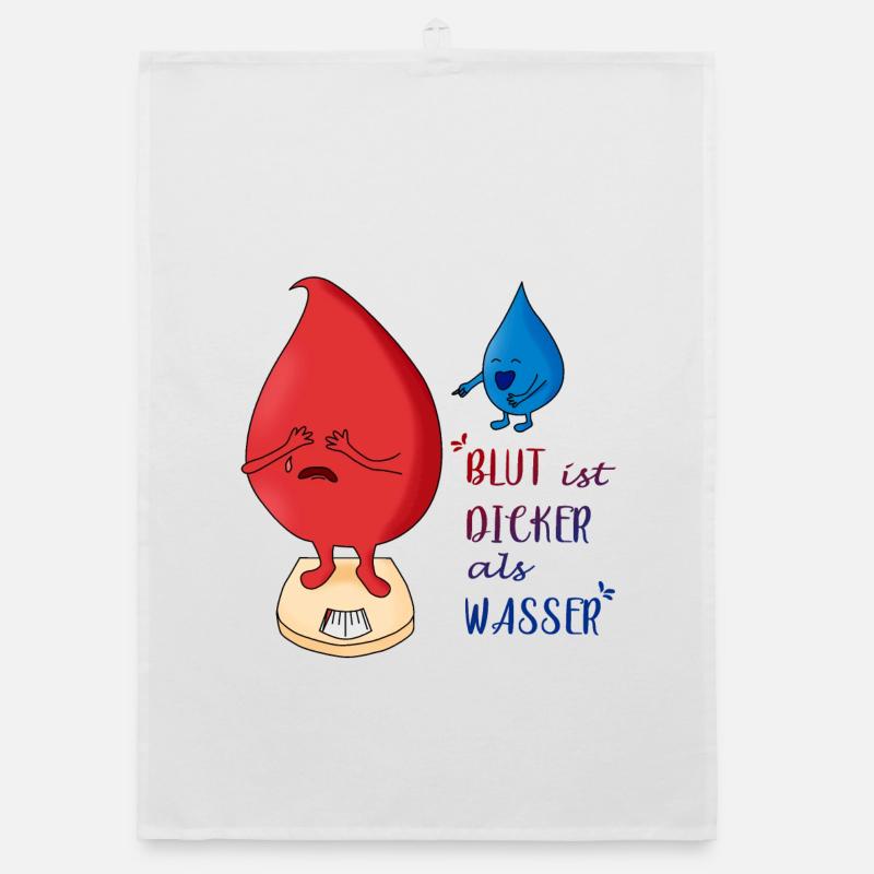 Blut ist dicker als Wasser Organic Geschirrtuch