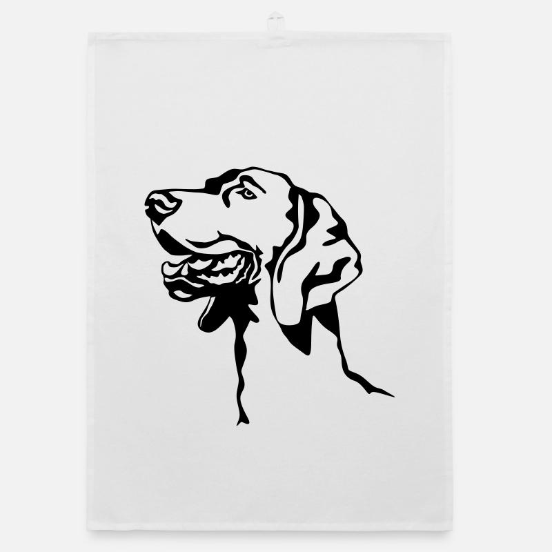 Weimaraner Kopf Organic Geschirrtuch