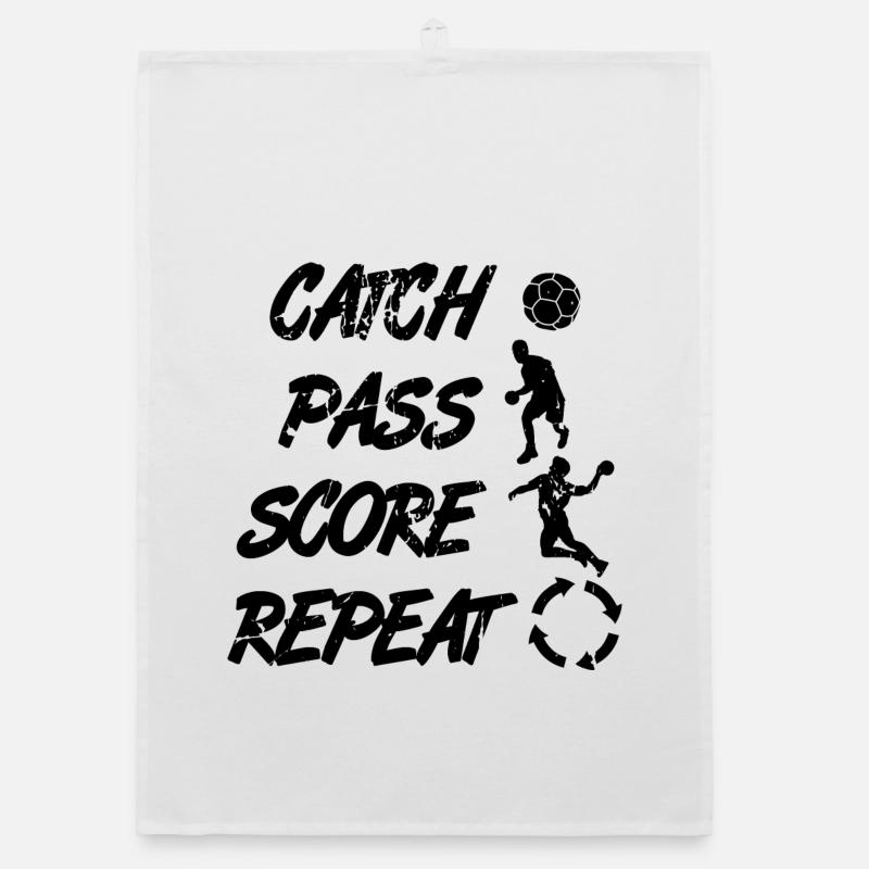 Catch, Pass, Repeat, Points Organic dish towel