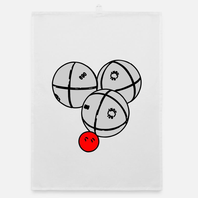 Petanque Kugeln Organic Geschirrtuch