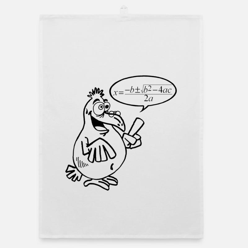 Schwarzer Schlauer Vogel Organic Geschirrtuch