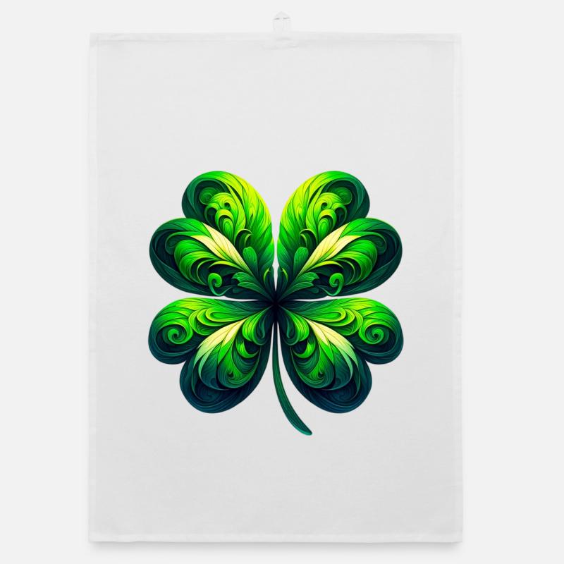 Four-leaf clover Organic dish towel