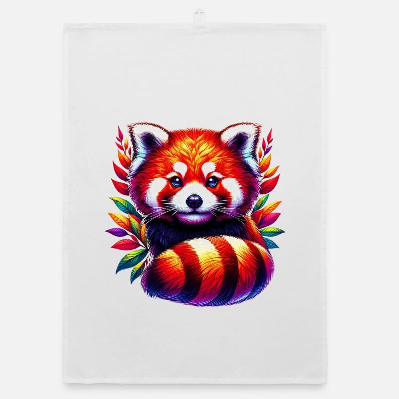 Red panda Organic dish towel