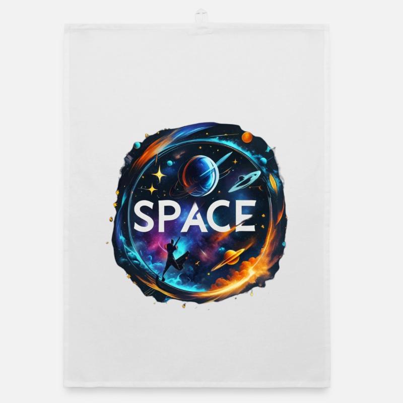 Space Organic dish towel