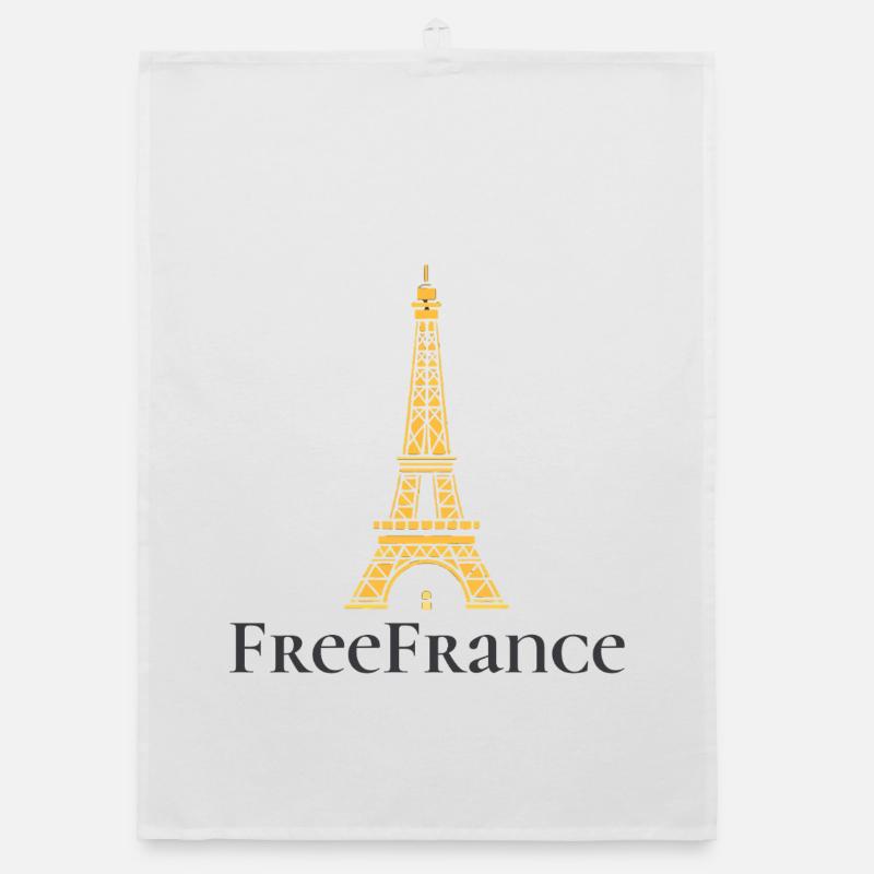 Goldener Eiffelturm Elegance Design Organic Geschirrtuch