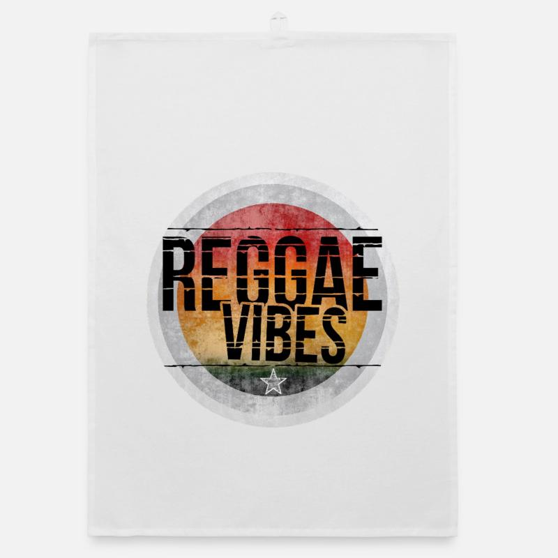 Reggae Vibes Circle Organic dish towel
