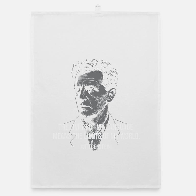 Wittgenstein Quote: Language Limits Design Organic dish towel