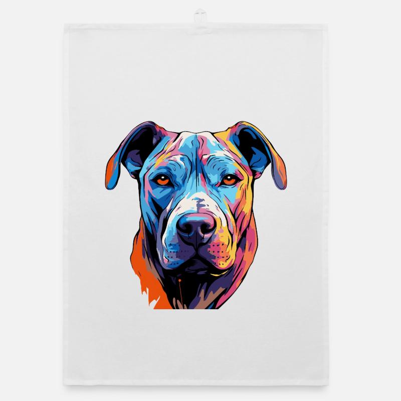 Dog Comic Pop Art Organic dish towel
