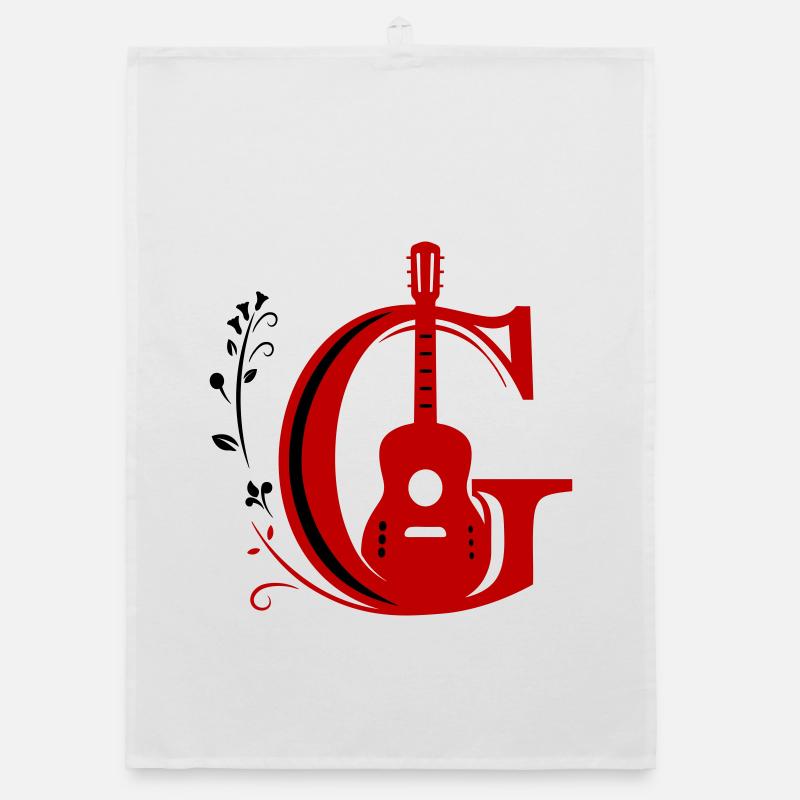 Do initial avec guitare Torchon bio