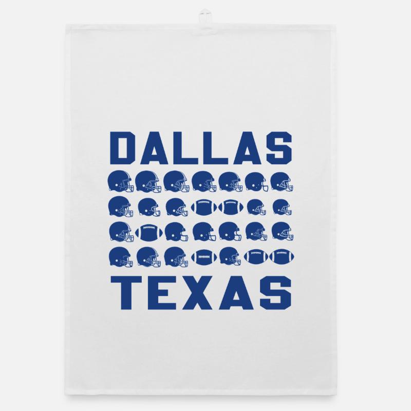Dallas Texas Football Helmets Pattern Organic dish towel