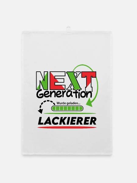 Lackierer Next Generation Beruf Arbeit Mann Job - Organic Geschirrtuch - Weiß - Vorne