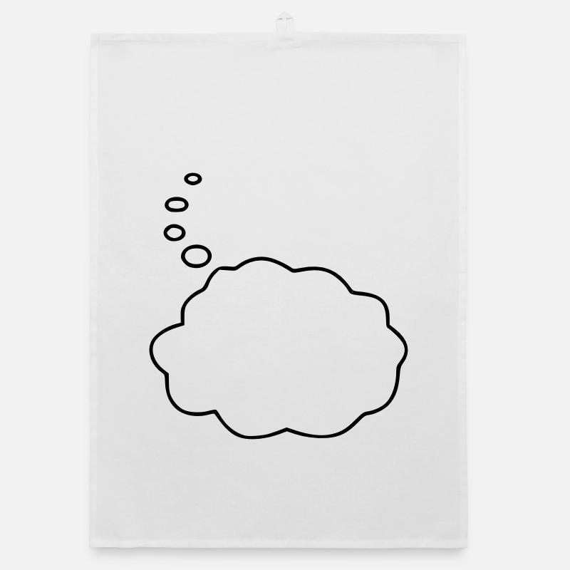 Speech Bubble / Thought Bubble Organic dish towel