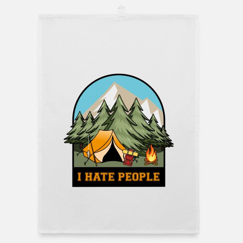 I Hate People Organic dish towel