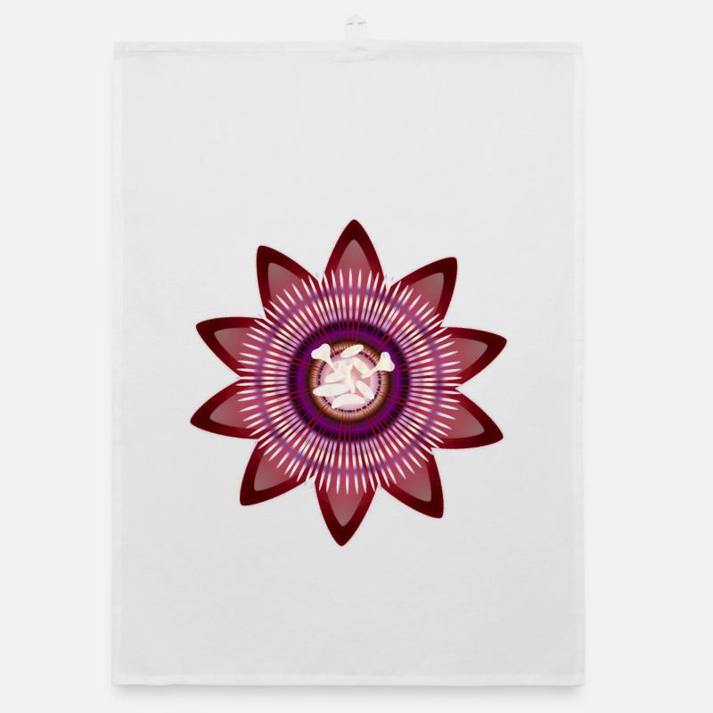 Floraison artistique d’une passiflore rouge Torchon bio