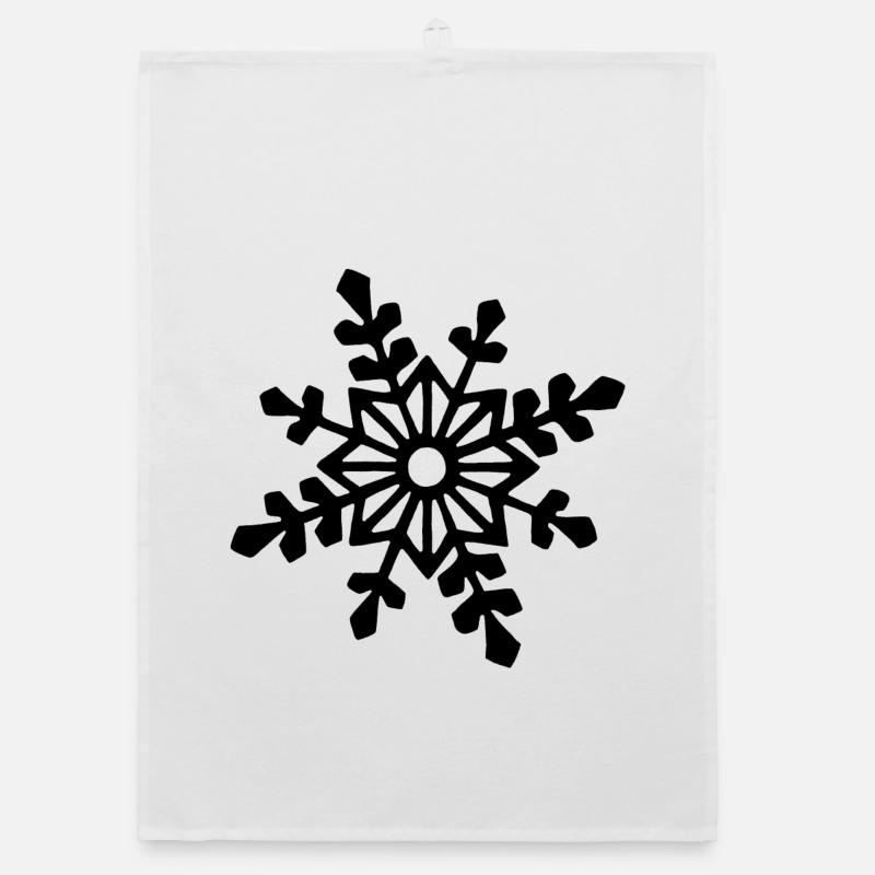 Flocon de neige noir Torchon bio