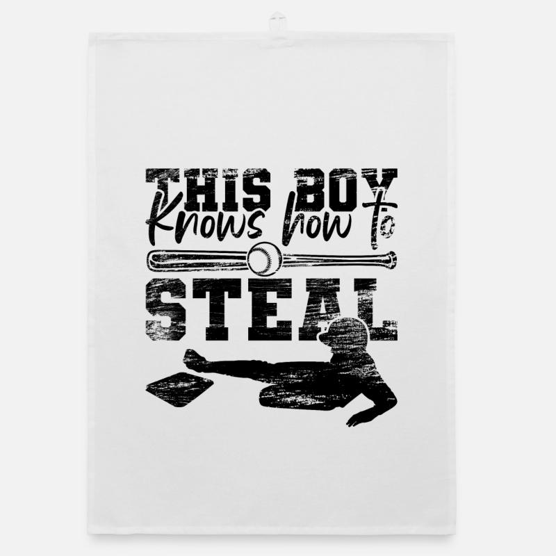 Baseball Boy Organic dish towel