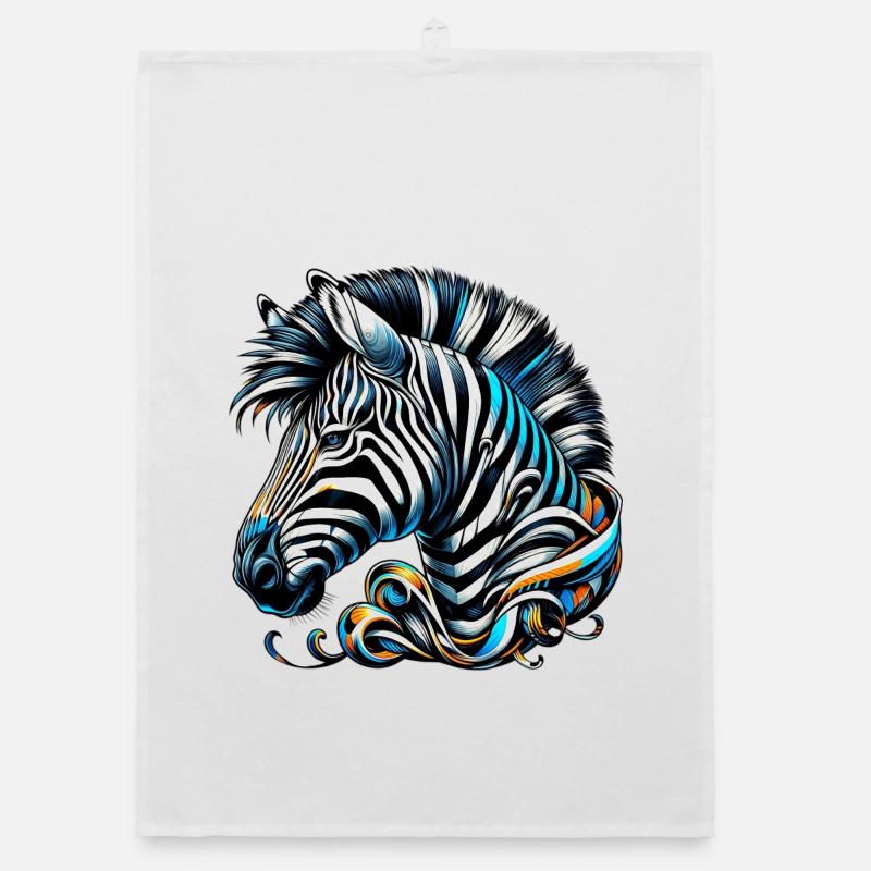 Zebra - Organic Geschirrtuch - Weiß