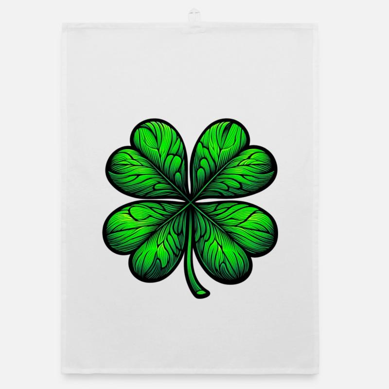 Four-leaf clover Organic dish towel