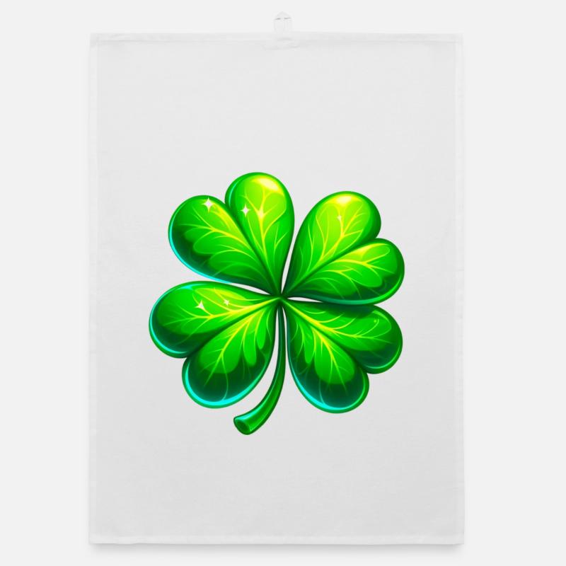 Four-leaf clover Organic dish towel