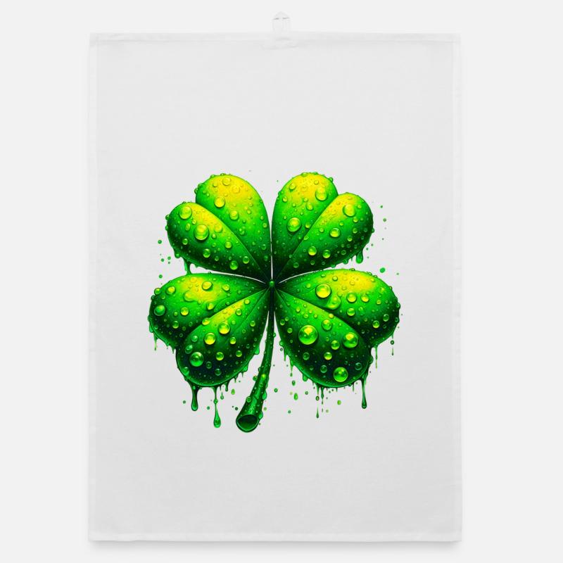 Four-leaf clover Organic dish towel