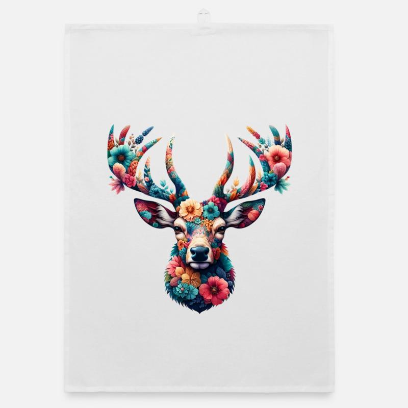 Deer Organic dish towel