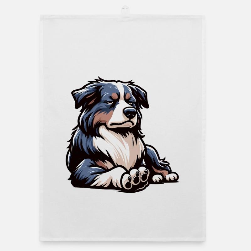 Australian Shepherd Aussie Aussie Owners Aussies Organic dish towel