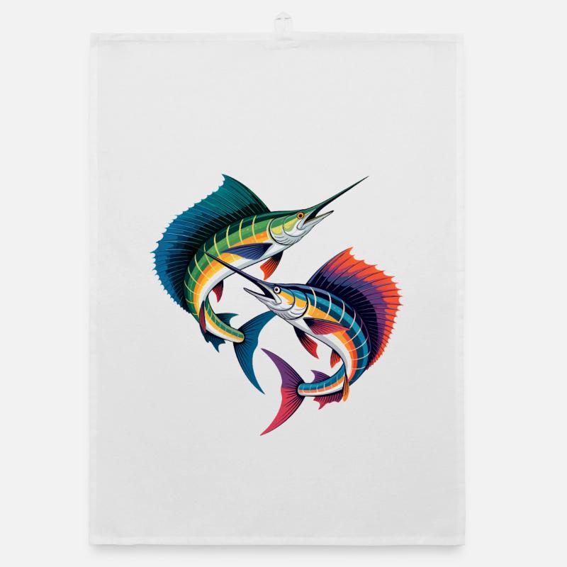 Double Marlin coloré Torchon bio