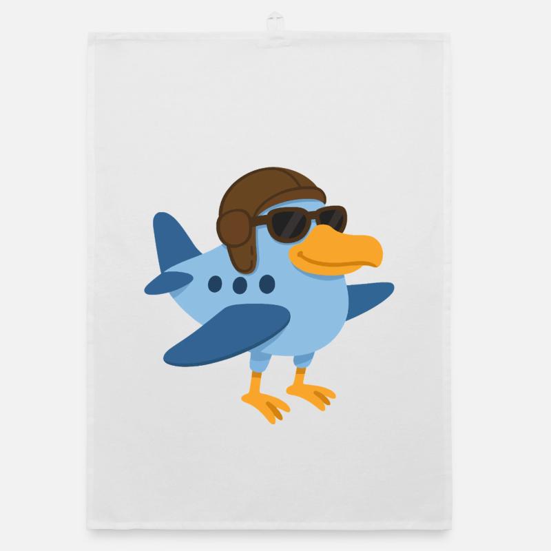 A super bird plane Organic dish towel